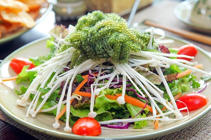 Cách chế biến các món salad rong nho