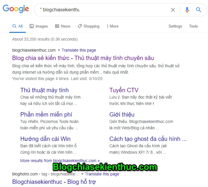 Mô tả cách đặt cụm từ cần tìm kiếm chính xác trong dấu ngoặc kép trên Google