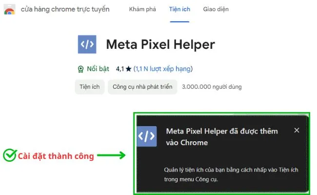 Kiểm tra Facebook Pixel bước 1